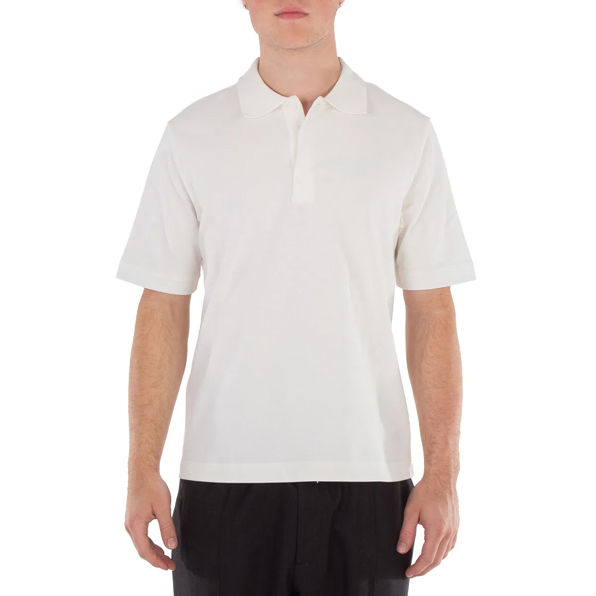 Поло из хлопка с полосами Striped Cotton Polo Shirt Burberry, Chalk