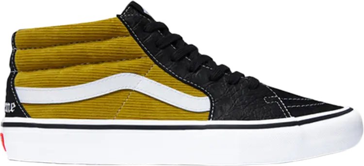 

Кеды Vans Supreme x Sk8 Mid Pro Corduroy Croc, желтый