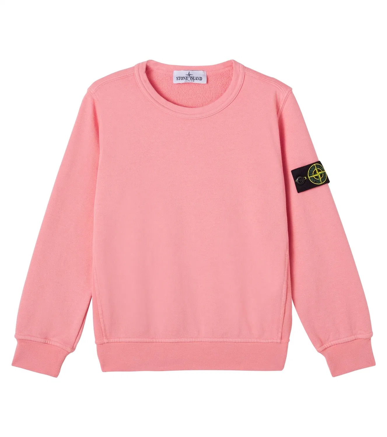 Свитшот хлопковый с круглым вырезом Compass Stone Island Junior, розовый