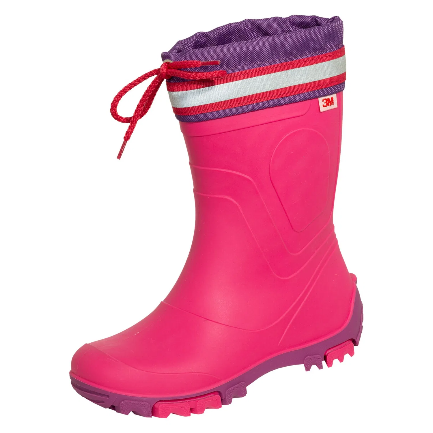 Детские резиновые сапоги с рефлекторами Bockstiegel, Fuchsia/Dark Fuchsia