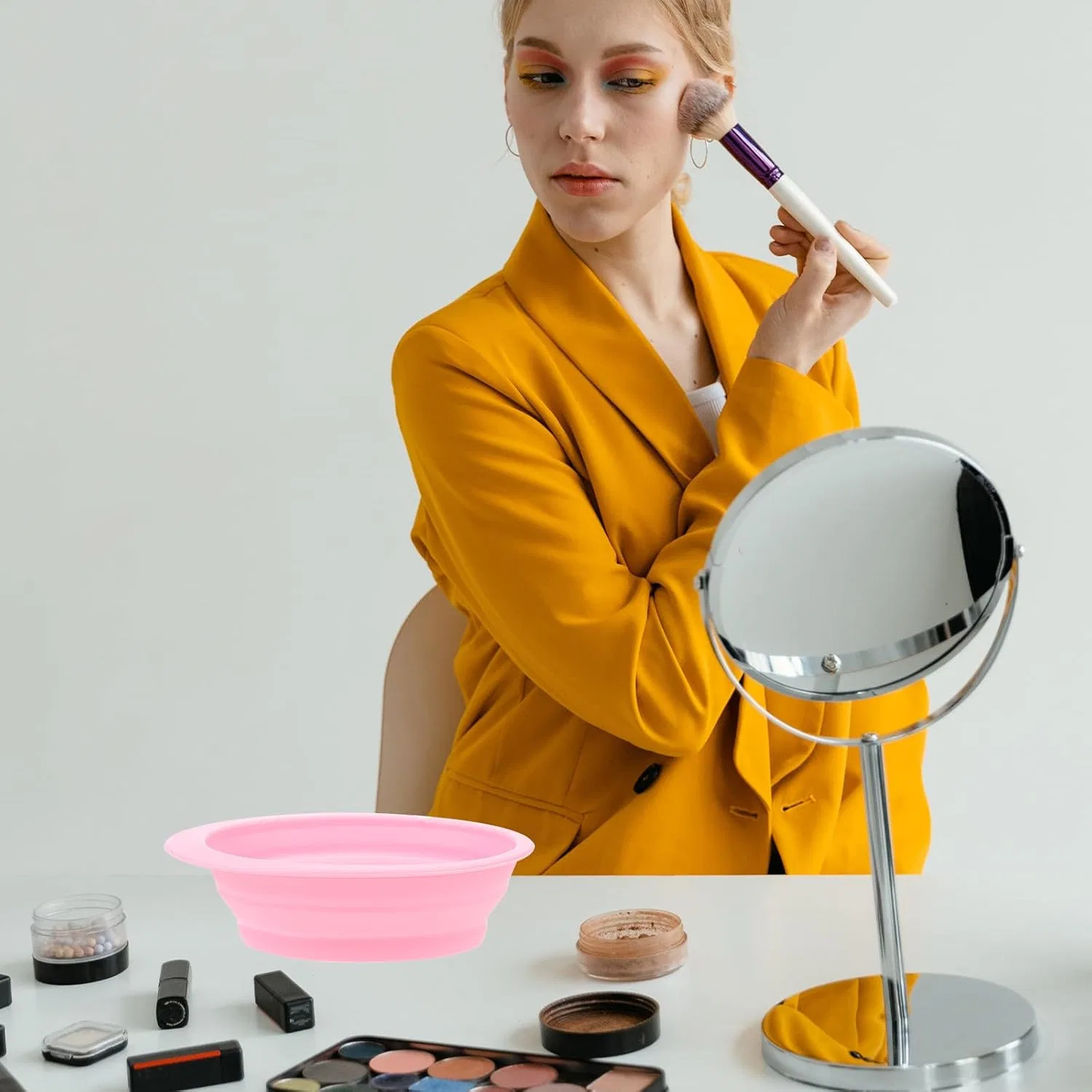 Складная силиконовая щетка для очистки кистей TOVINANNA, 14.5 x 11 x 4 см — фото 4