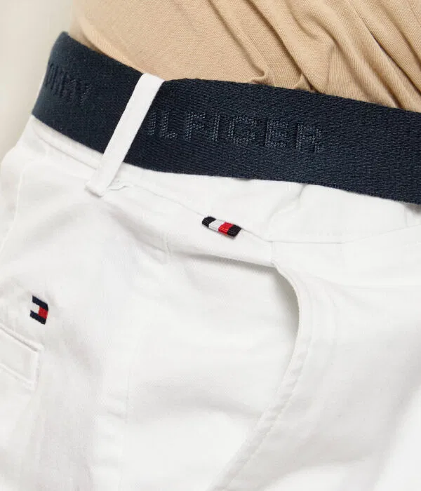 Мужские шорты чинос с ремнем Denton Tommy Hilfiger, белый — фото 4