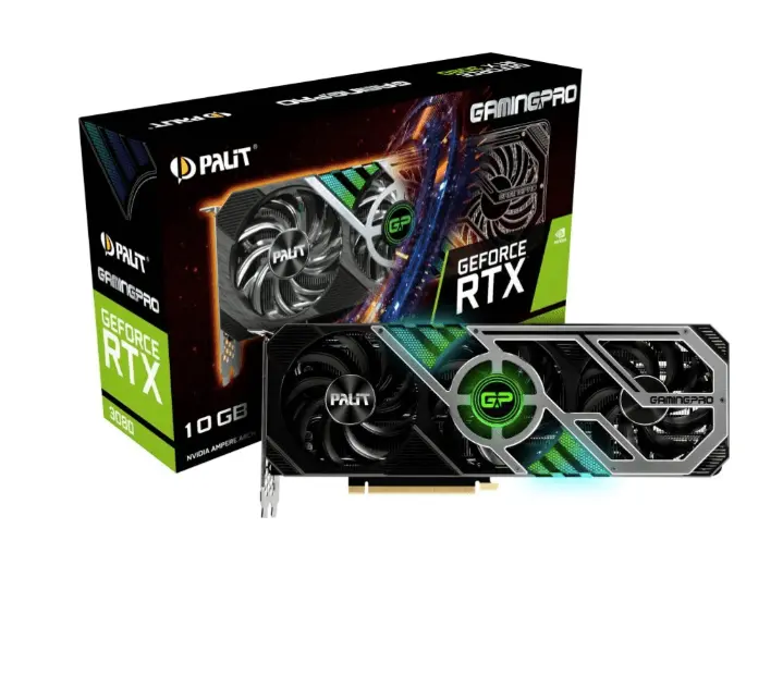 

Видеокарта Palit NVIDIA GeForce RTX 3080, PA-RTX3080 GAMINGPRO 10G V1 LHR, 10ГБ, GDDR6X, LHR, Ret NED3080019IA-132AA