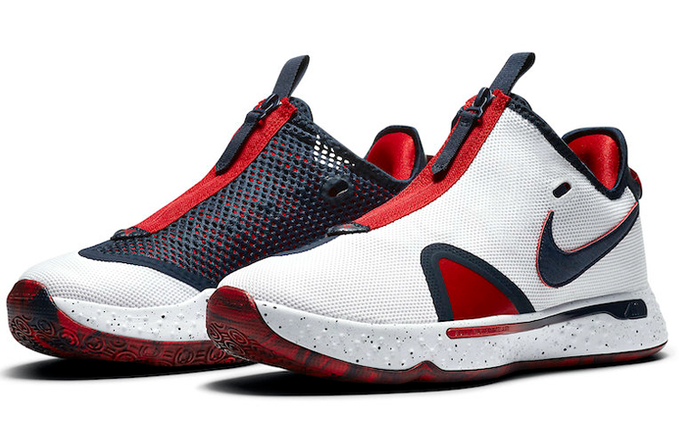 Кроссовки Nike PG 4, белый/красный — фото 3
