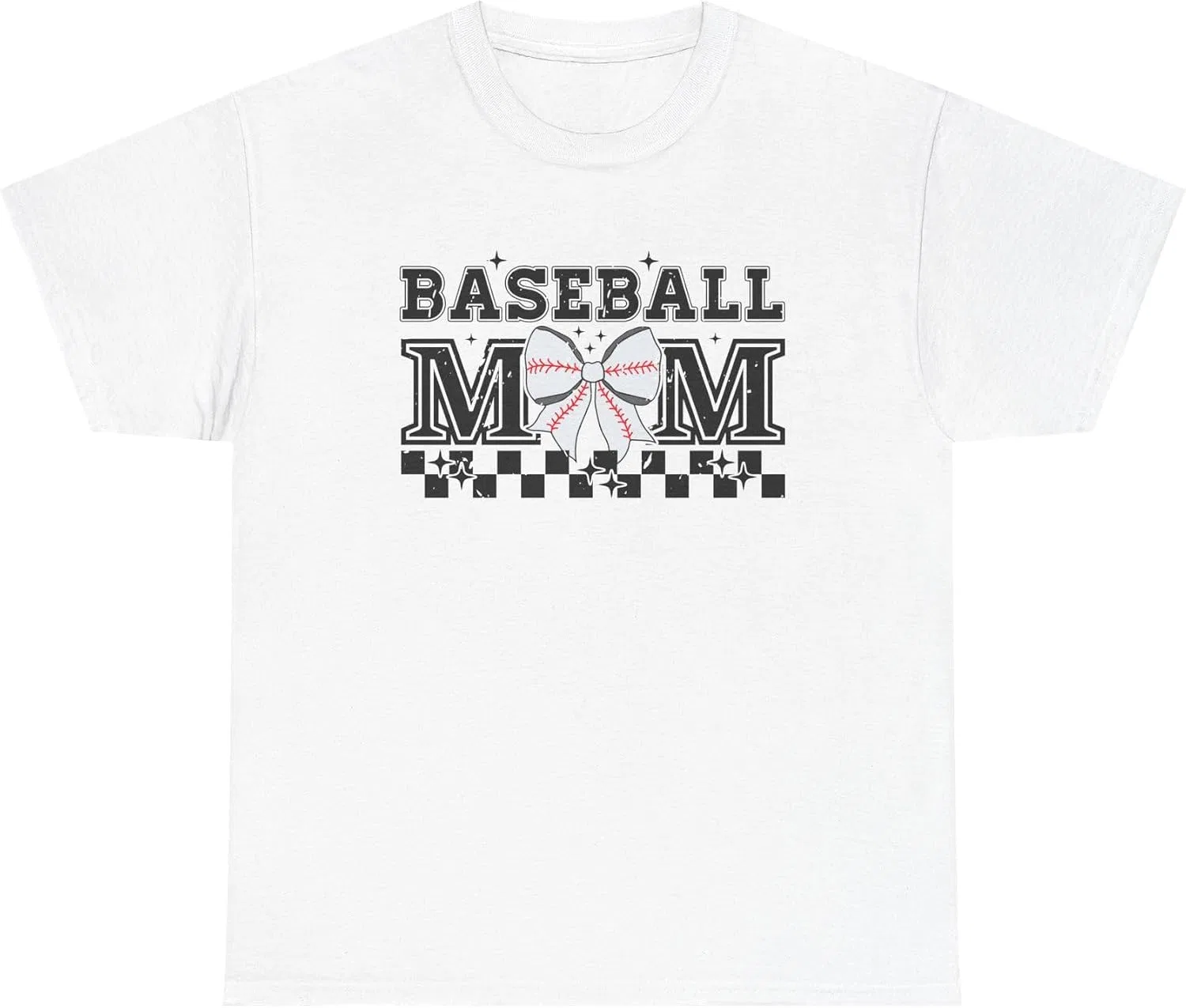 Женская футболка с круглым вырезом Baseball Mom, White