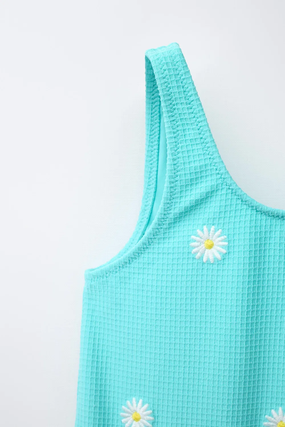 2-6 лет / Купальник Daisy из вафельной вязки ZARA, Turquoise — фото 3