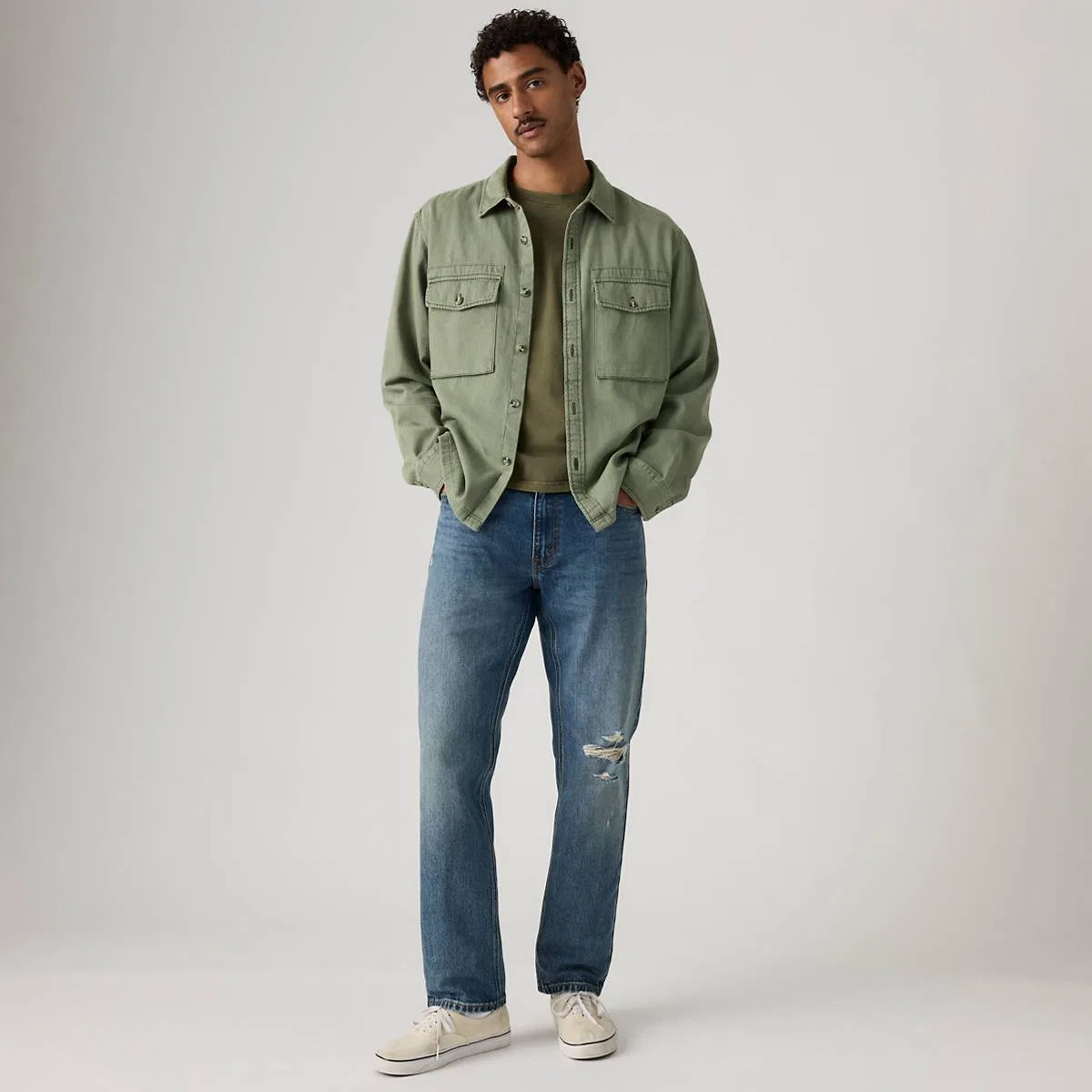 Мужские джинсы 541 с зауженным кроем Levi's, Electro Clash Distressed Advanced Stretch - Medium Wash