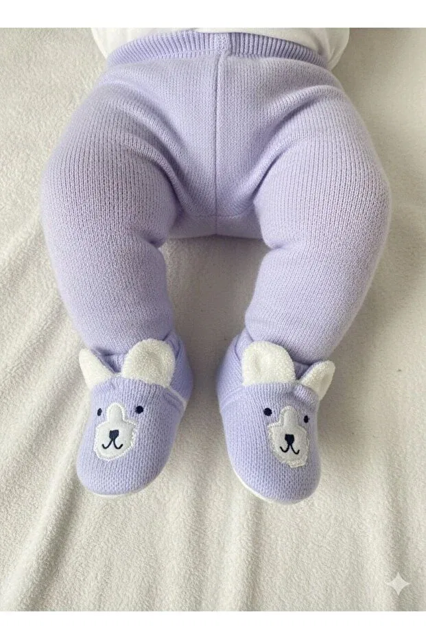 Детские пинетки без каблука с принтом Numix Baby Kids, Blue, Purple