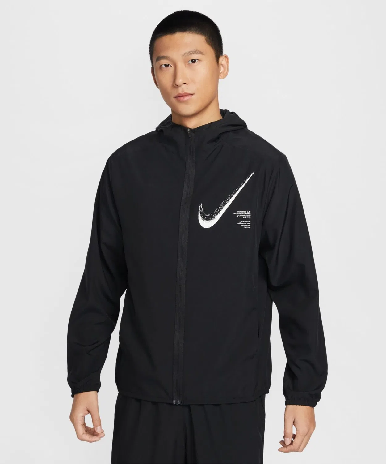 Мужская куртка из полиэстера с капюшоном NIKE DF Form GFX, Black