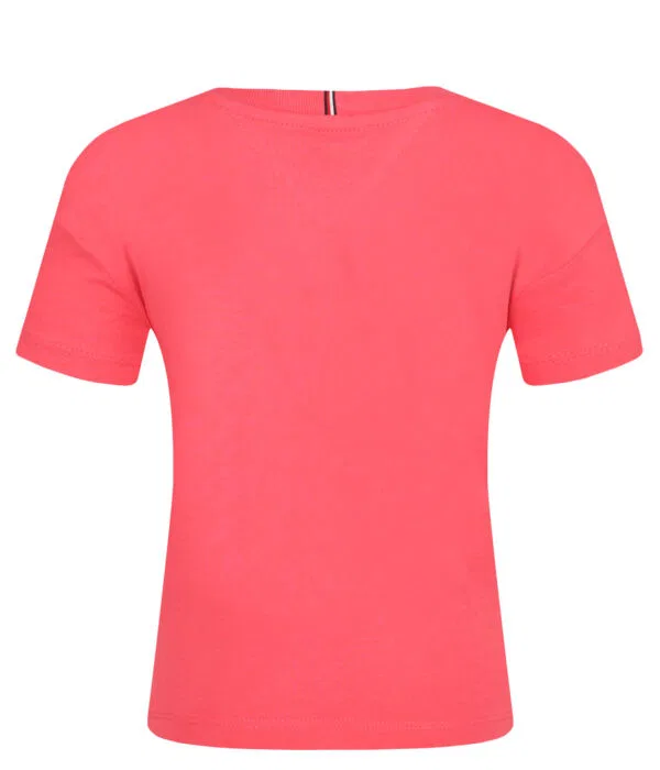 Детская футболка для девочек хлопковая T-Shirt Tommy Hilfiger, Rosa — фото 2