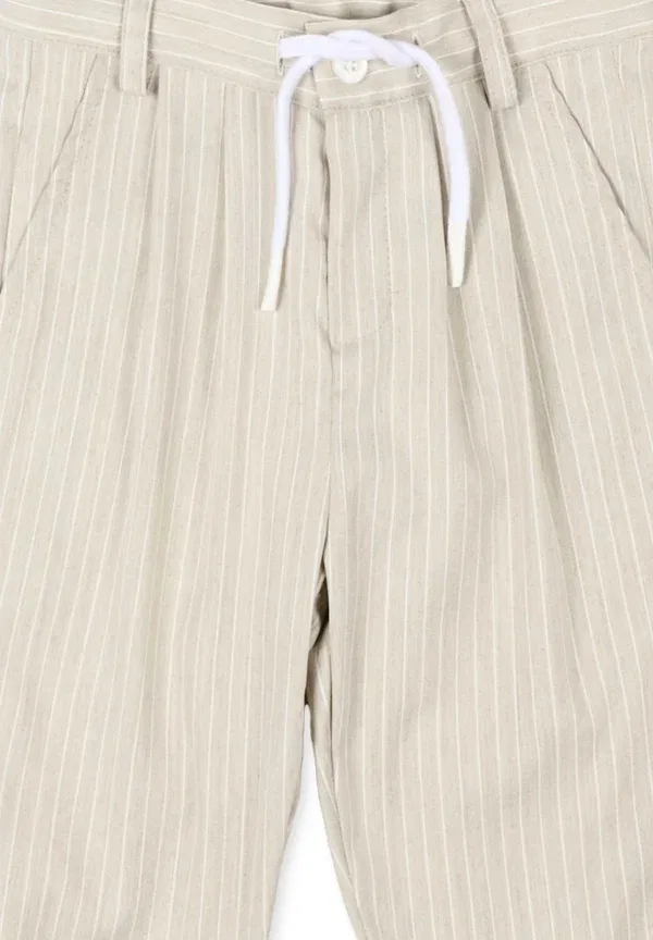 Брюки полосатые Pantaloni Patachou, Beige, бежевый — фото 3
