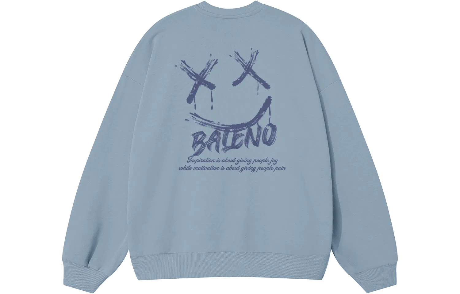 Детский свитшот свободного кроя с круглым вырезом BALENO, Light Blue