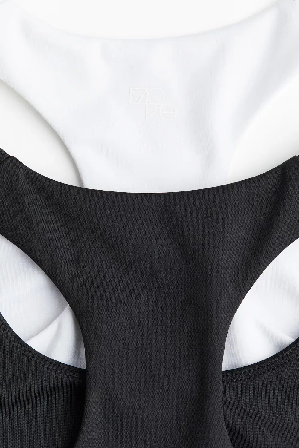 Комплект из 2 спортивных футболок с технологией DryMove H&M, Schwarz/Weiß — фото 2