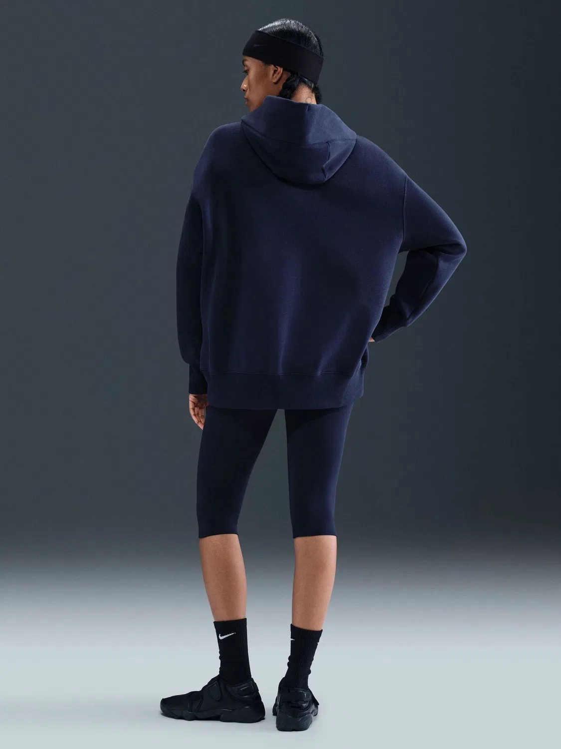 Худи оверсайз Nike Sportswear Phoenix Fleece, синий — фото 4