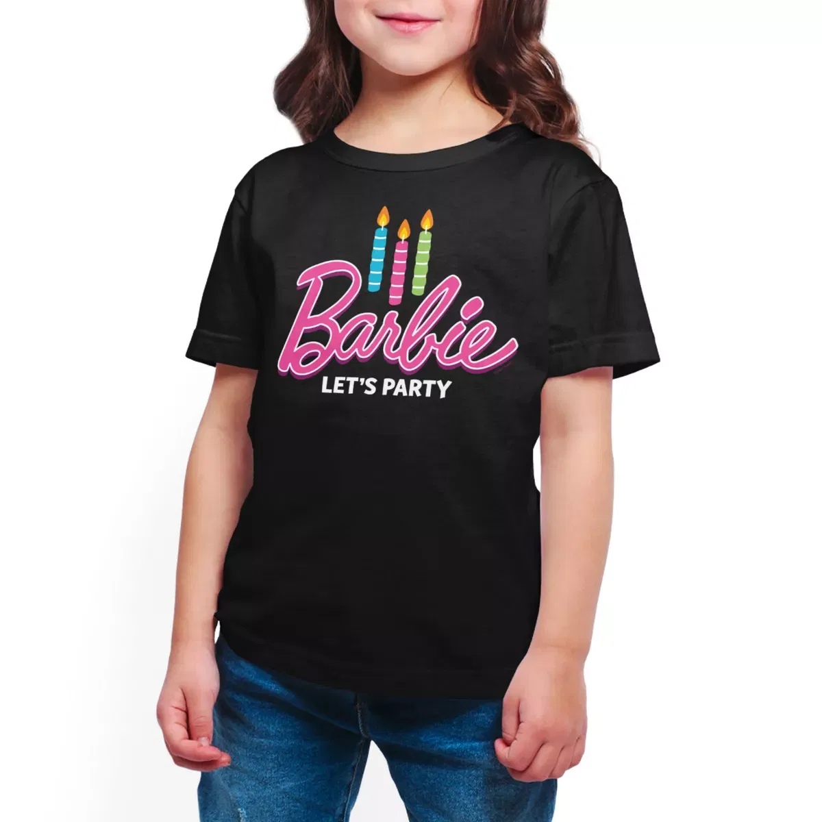 Детское платье-футболка с коротким рукавом Barbie, Black