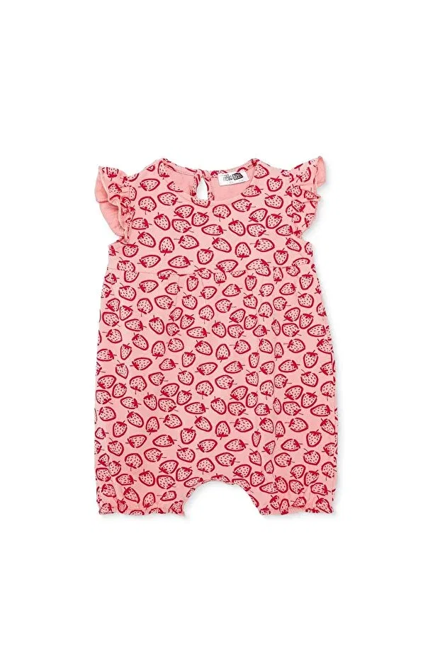 Детский комбинезон для девочек с принтом Ebebek Hello Baby, Pink Printed