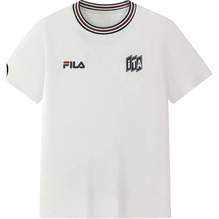 Детская футболка с круглым вырезом FILA KIDS, Cloud White