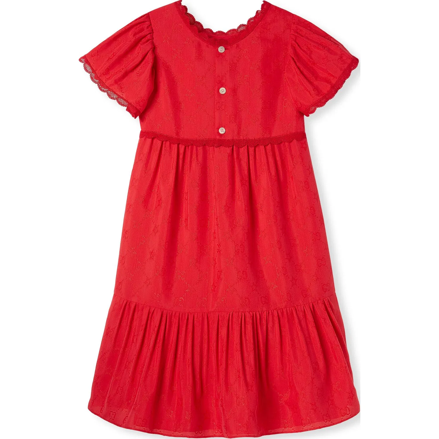 Детское платье для девочек с круглым вырезом GUCCI, Red — фото 3
