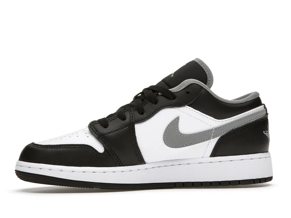 Детские кроссовки Lifestyle с контрастными накладками Jordan 1 Low Jordan, Black/Particle Grey-White — фото 3