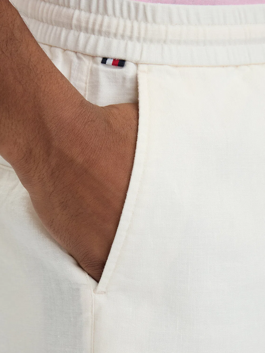 Мужские тканевые шорты стандартного кроя Dover Tommy Hilfiger, белый — фото 4