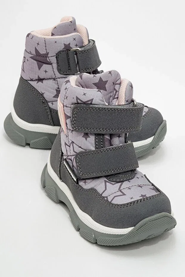 Детские ботинки для девочек водонепроницаемые Boots Mnpc, Gray — фото 4