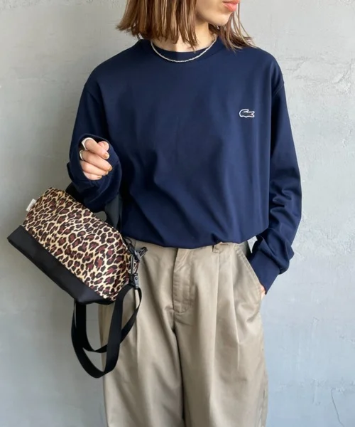 Футболка Lacoste с длинным рукавом, Классическая, Черная