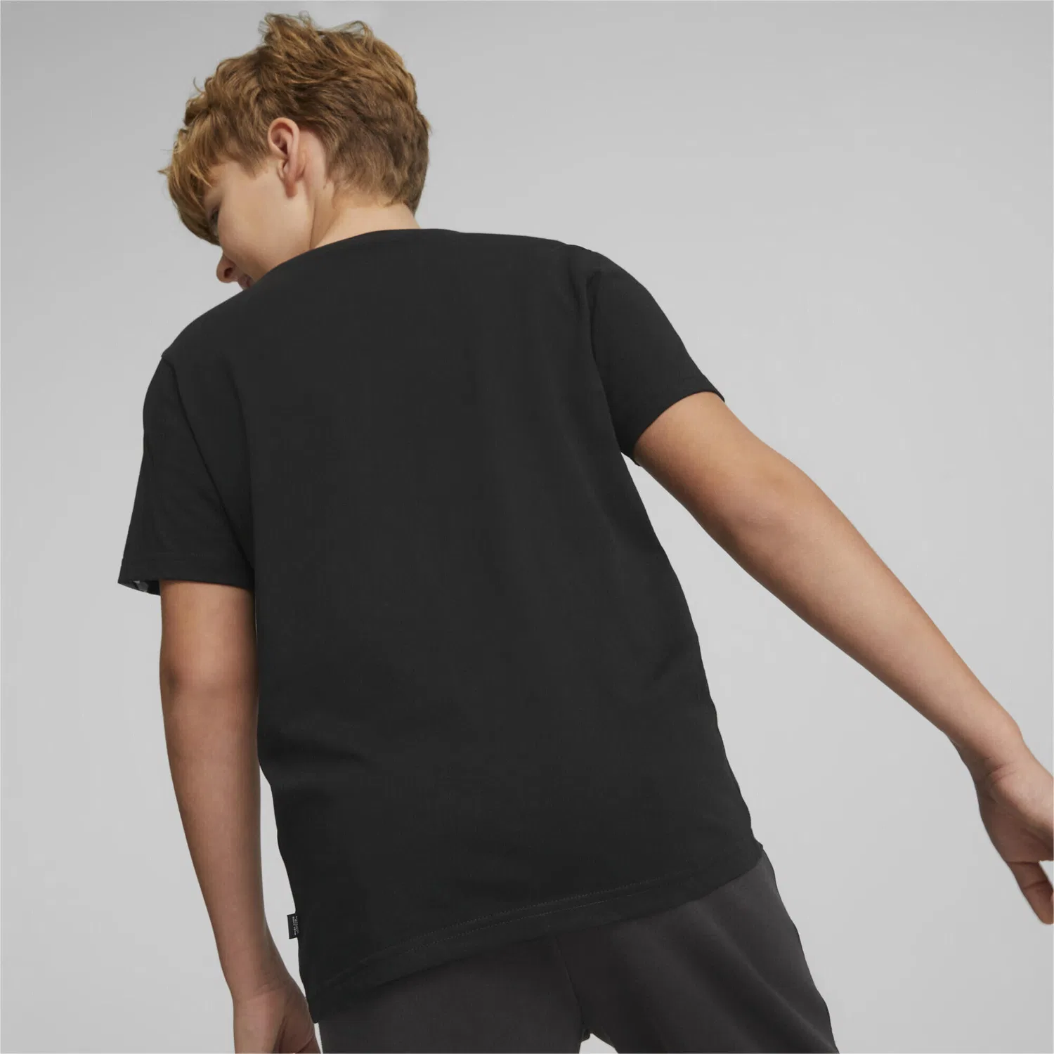 Детская футболка с камуфляжным принтом Essentials Tape Camo Puma, Schwarz — фото 4
