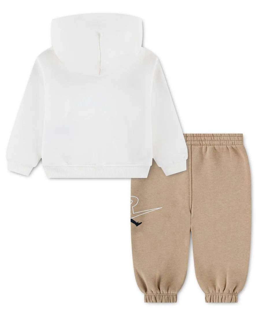 Комплект из худи и спортивных брюк с логотипом Swoosh Jordan, White Beige — фото 2