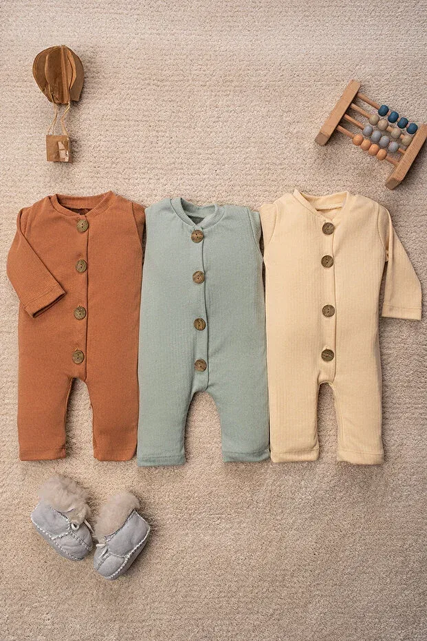 Детский комплект боди-комбинезонов с длинным рукавом Mai Perla, Multicolor — фото 2