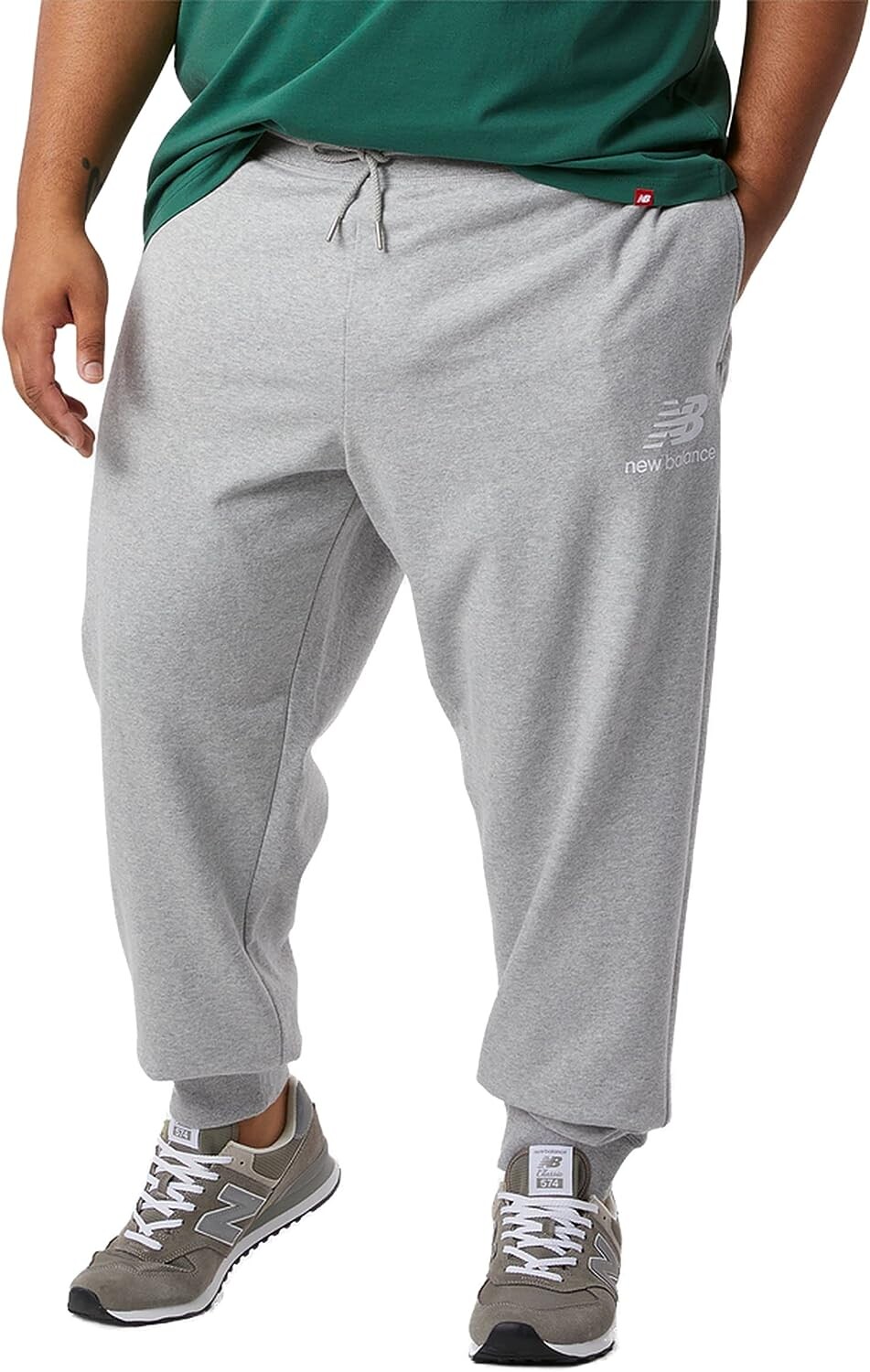

Спортивные брюки New Balance Men's Nb Essentials Stacked Logo, серый
