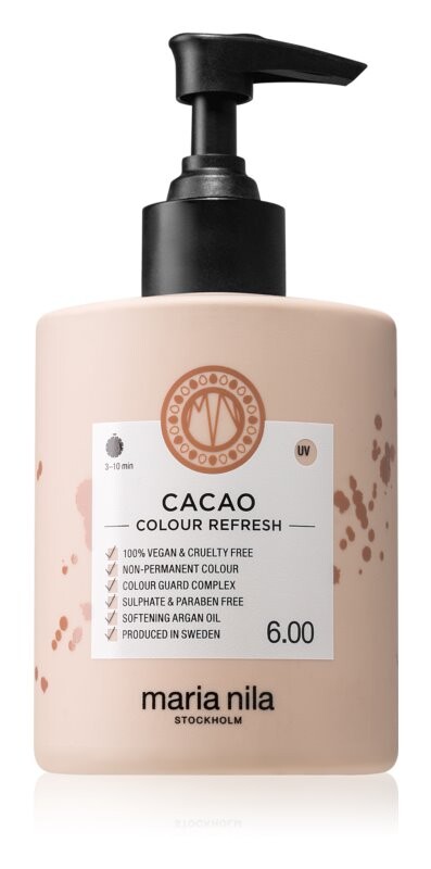 

Нежная питательная маска без стойких красящих пигментов Maria Nila Colour Refresh Cacao