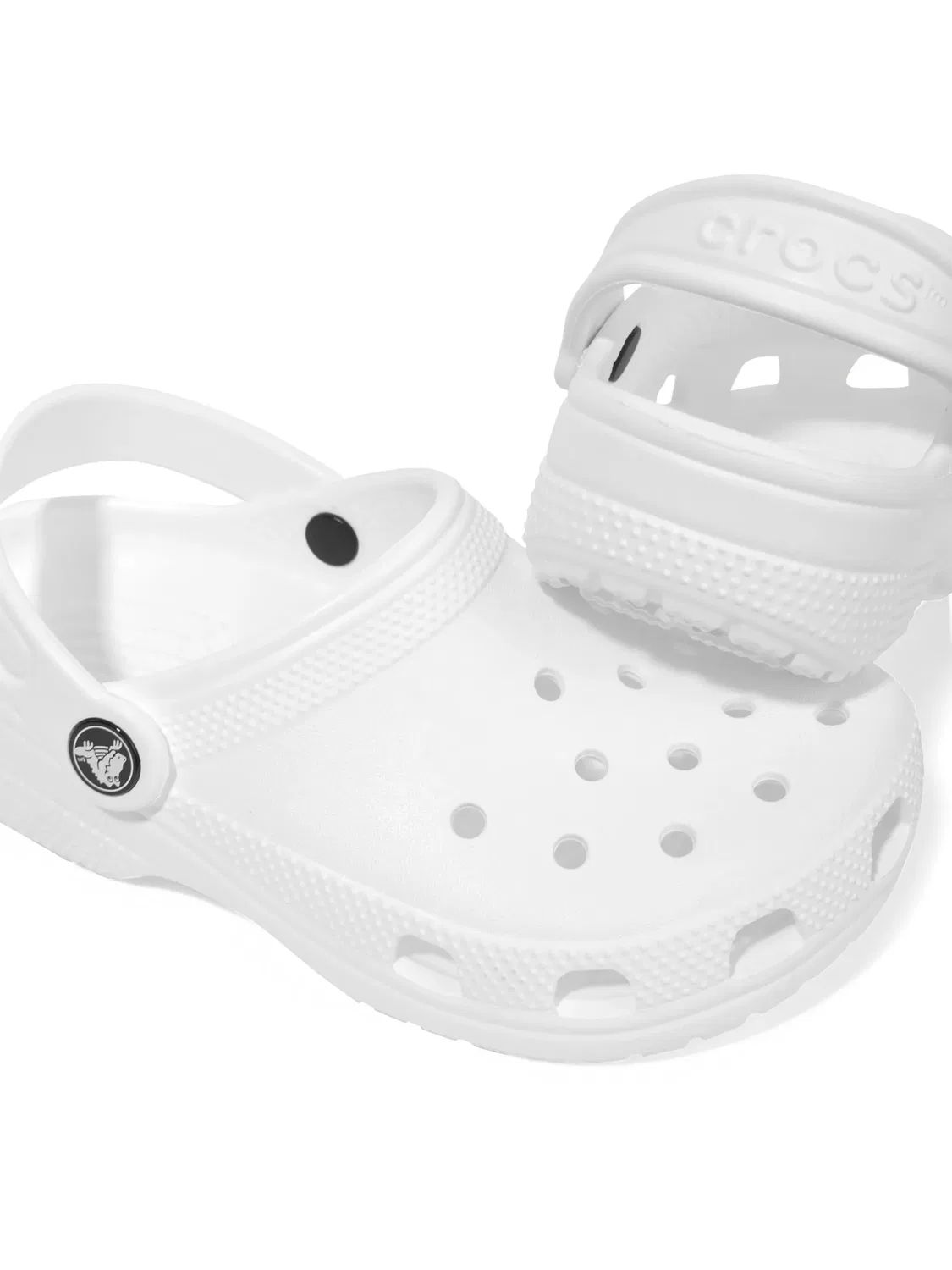Классические перфорированные сандали Crocs, белый — фото 3