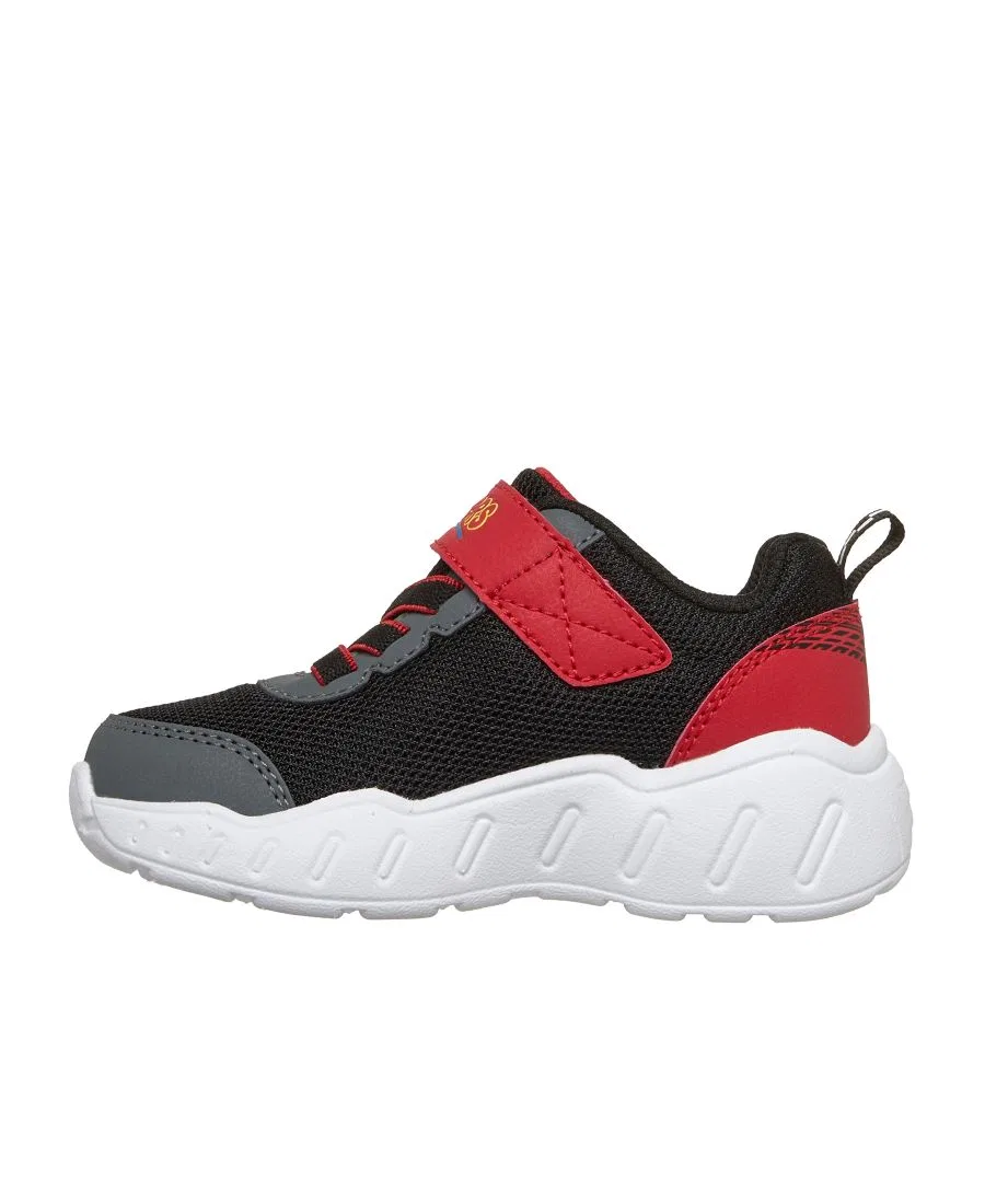 Кроссовки детские с принтом Play Scene Skechers, Black Red — фото 2