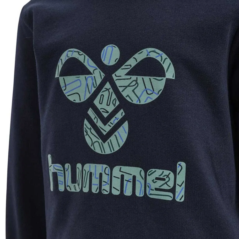 Детский свитшот для девочек с принтом Lime Hummel, Blue — фото 4