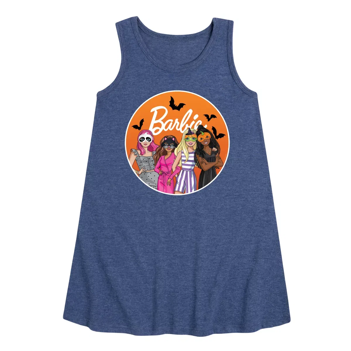 Детское платье-трапеция без рукавов Barbie Costume Party, Heather Navy