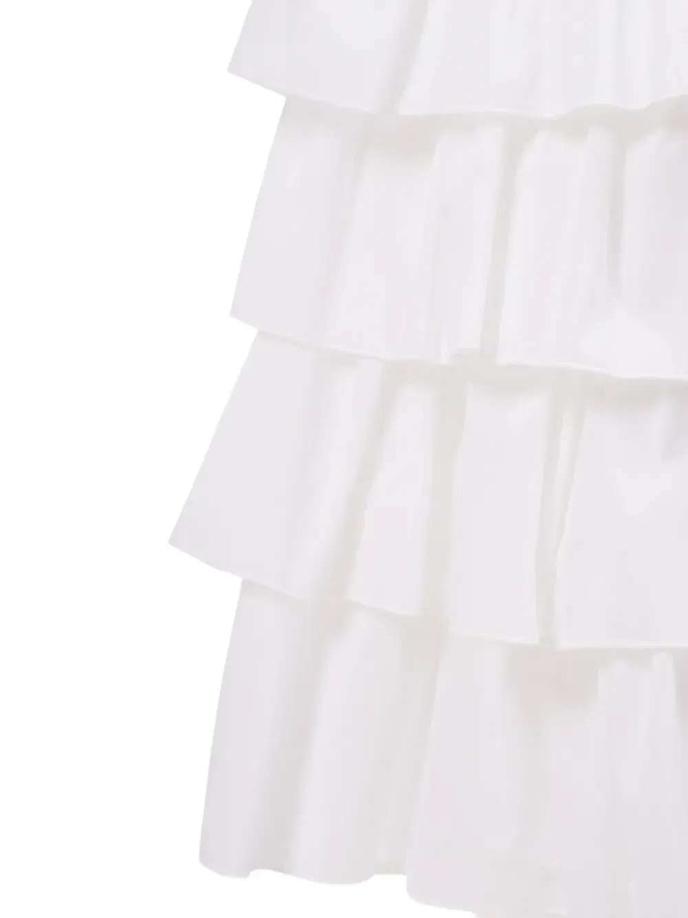 Платье с оборками и вышивкой Ermanno Scervino Junior, белый — фото 3