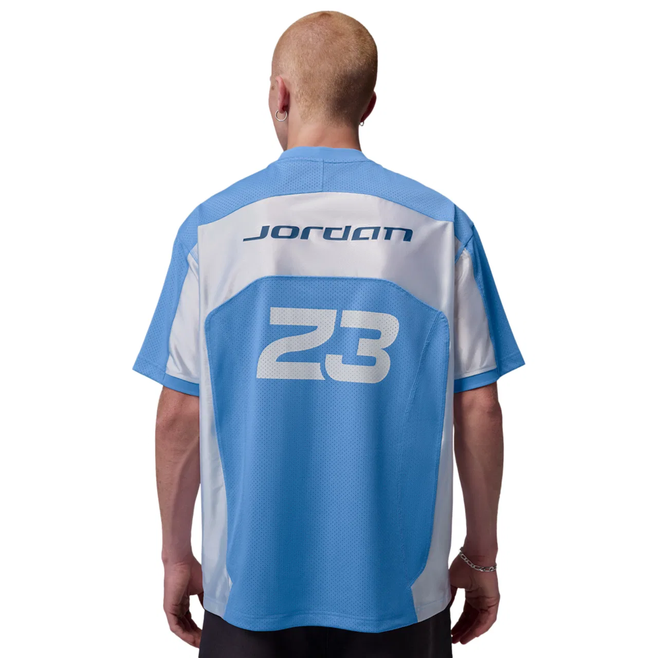 Мужская футболка с коротким рукавом, свободного кроя, Jordan Flight Jersey, Jordan, White Blue — фото 2