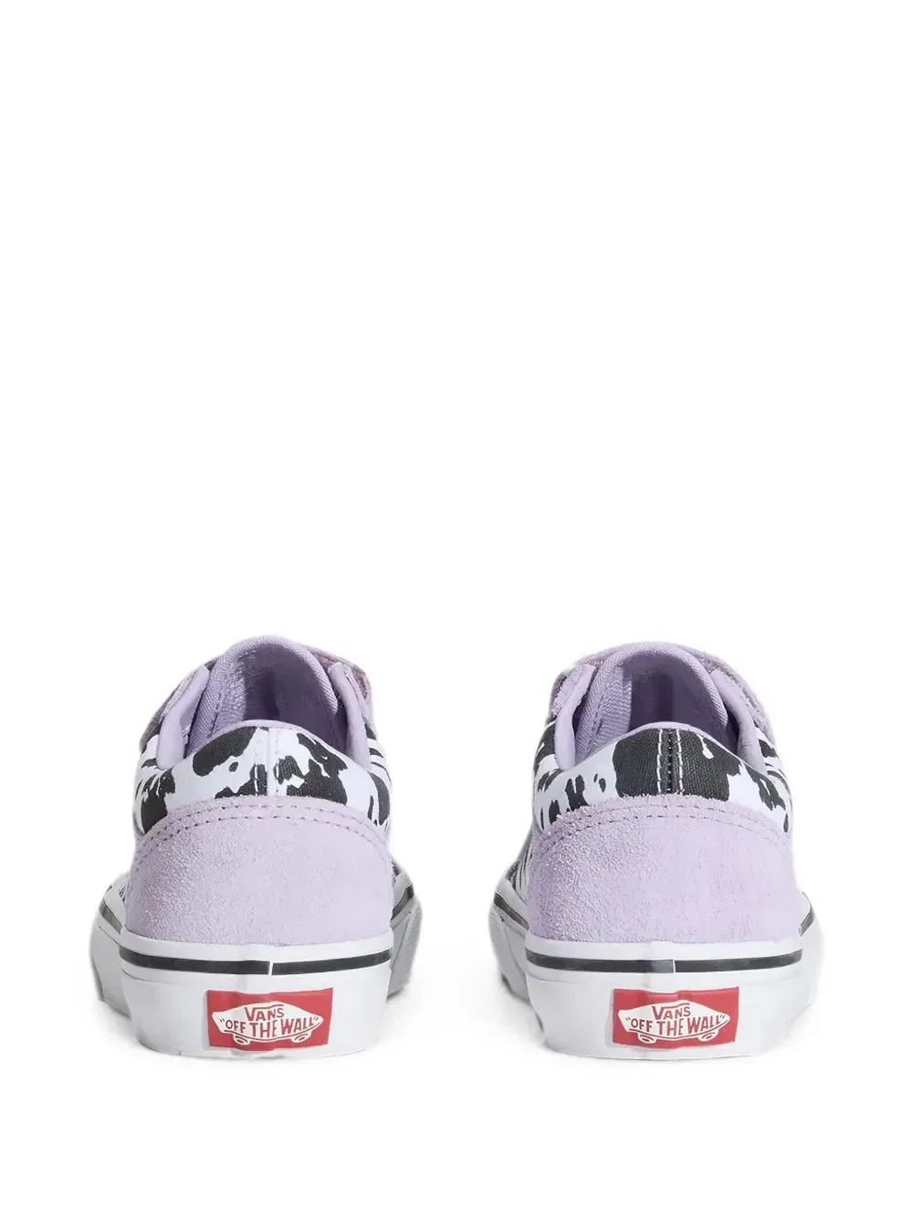 Кроссовки Old Skool V с коровьим принтом и ремешками на липучках Vans Kids, фиолетовый — фото 3
