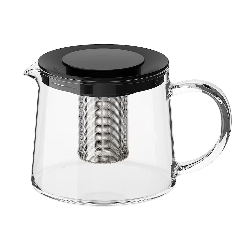 Чайник Ikea, 0.6 l, Riklig, черный