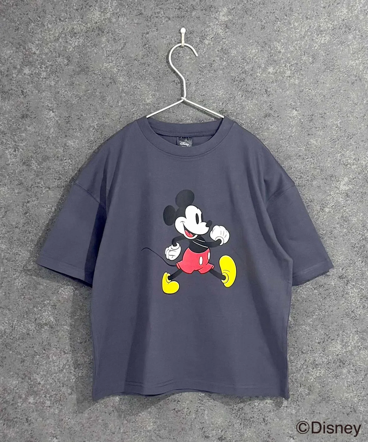 Детская футболка оверсайз с принтом MICKEY MOUSE Disney, Серый — фото 2
