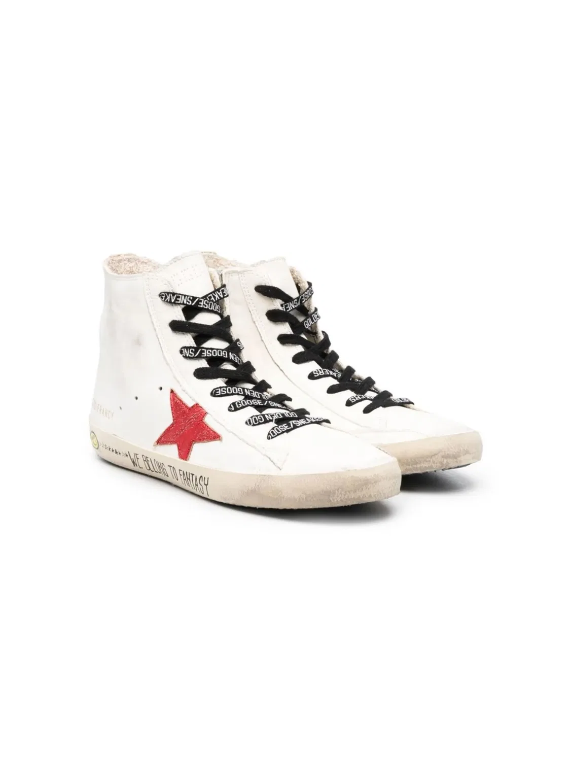 Кроссовки высокой посадки Golden Goose, белый