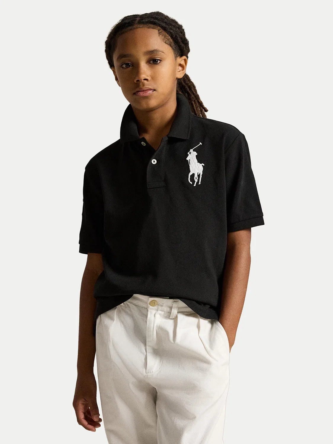 Поло стандартного кроя для мальчика Polo Ralph Lauren, черный