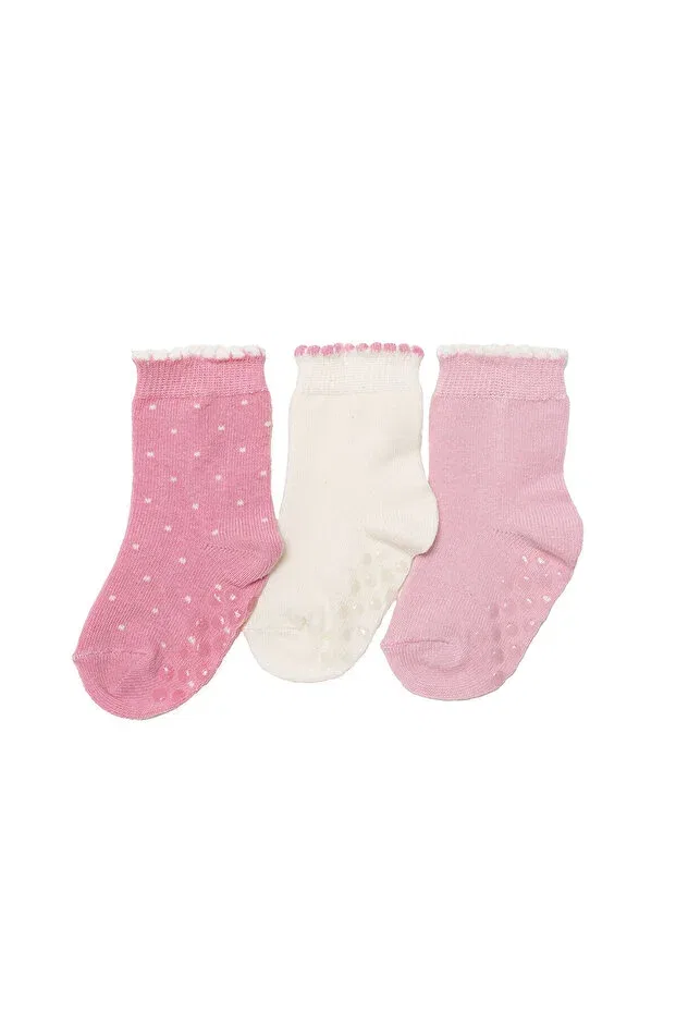 Детские носки для девочек с принтом в горошек Hellobaby, Pink Ebebek Hello Baby