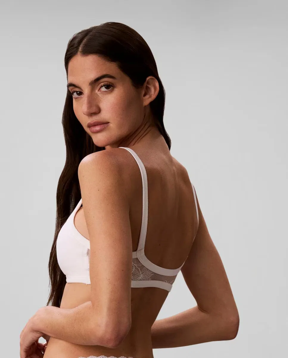 Женский бюстгальтер, Bralette Preformado, Calvin Klein, белый — фото 2