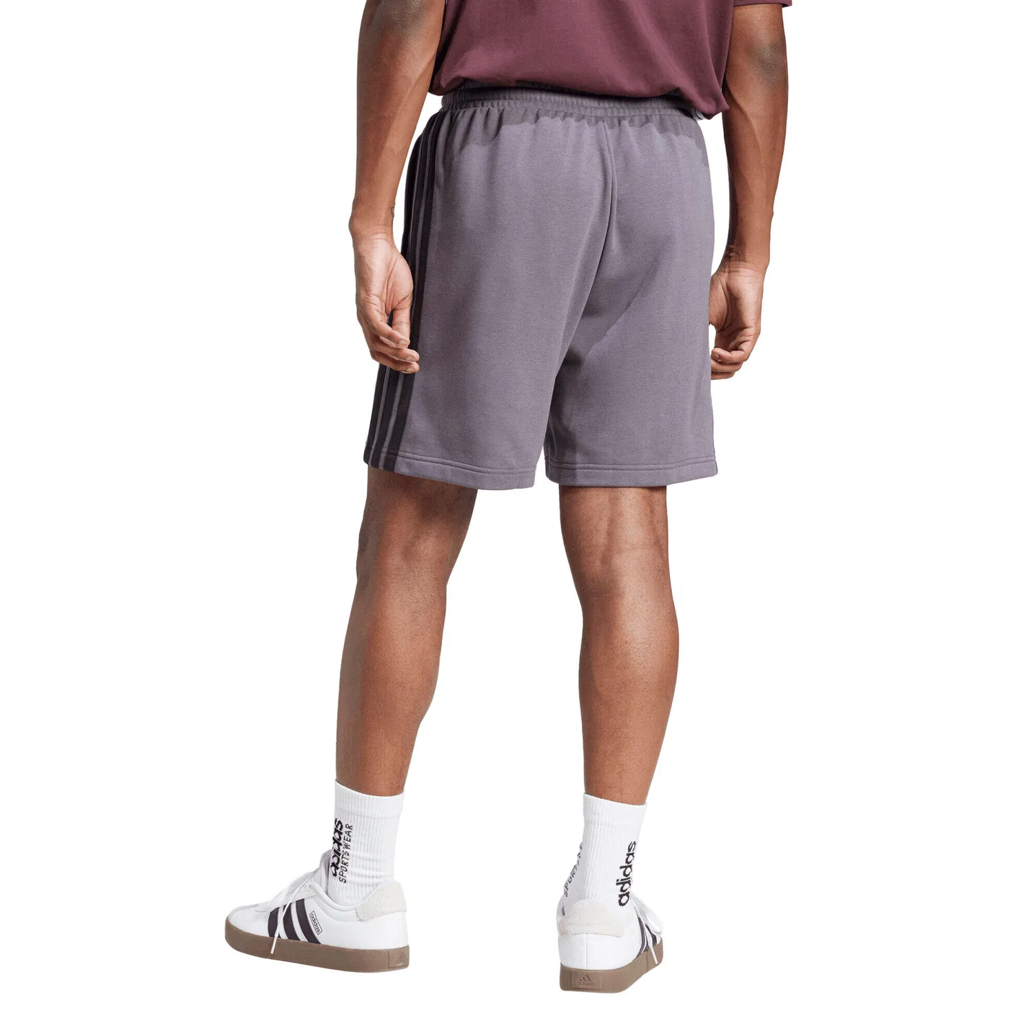 Мужские шорты из футера Essentials 3S French Terry Adidas, Grau / Schwarz — фото 3