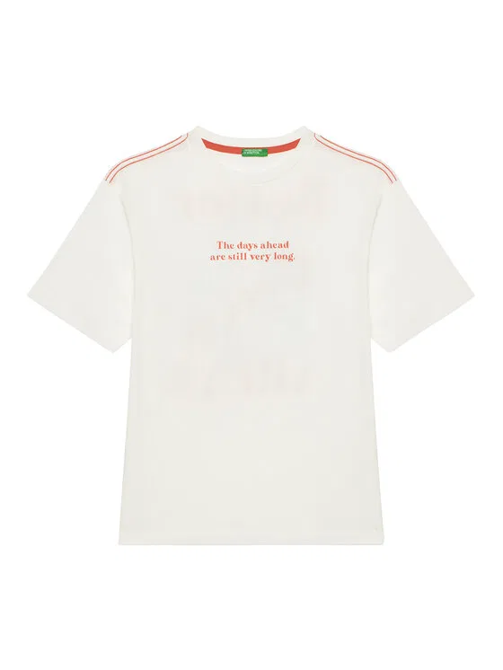 Футболка oversize United Colors Of Benetton, кремовый