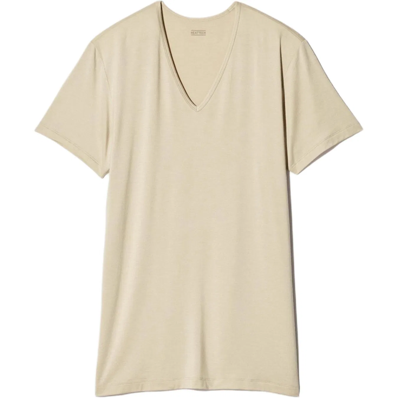Мужская футболка с V-образным вырезом UNIQLO, Dark Beige