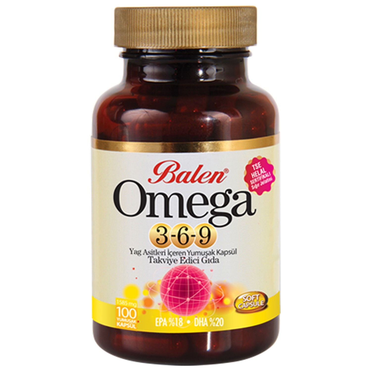 

Рыбий жир Balen Omega 3-6-9, 100 капсул, 1380 мг