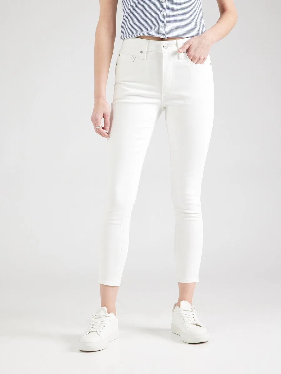 Джинсы LEVI'S Slim fit '721 High Rise Skinny' белого цвета — фото 2