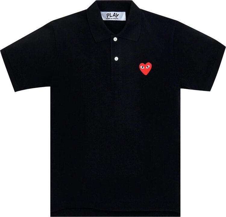

Рубашка Comme des Garçons PLAY Polo Shirt 'Black', черный